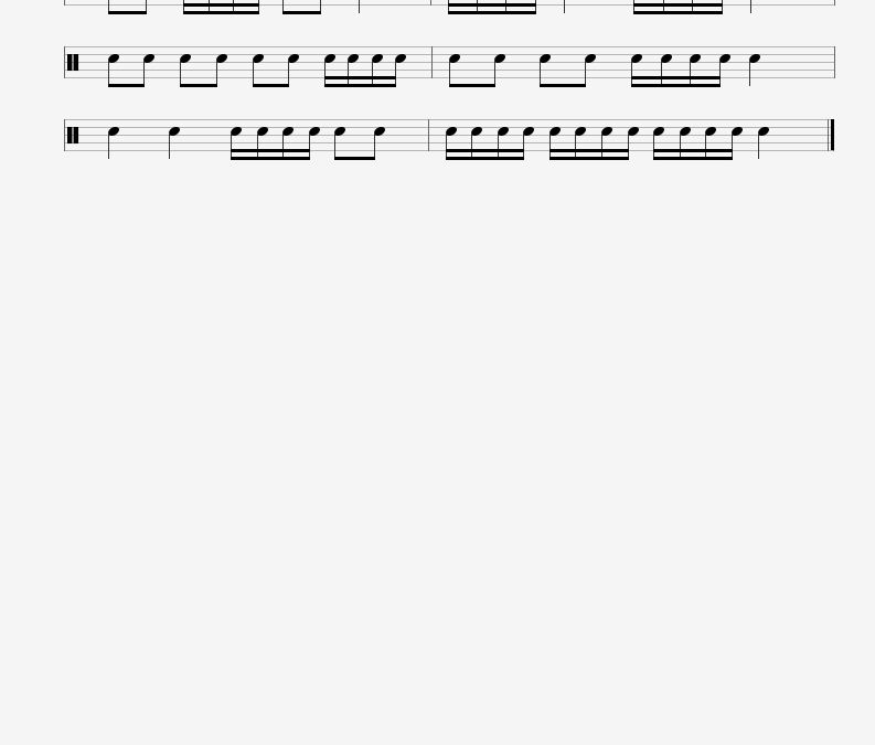 8 bars of snare drum sheet music practice piece learn drums for free