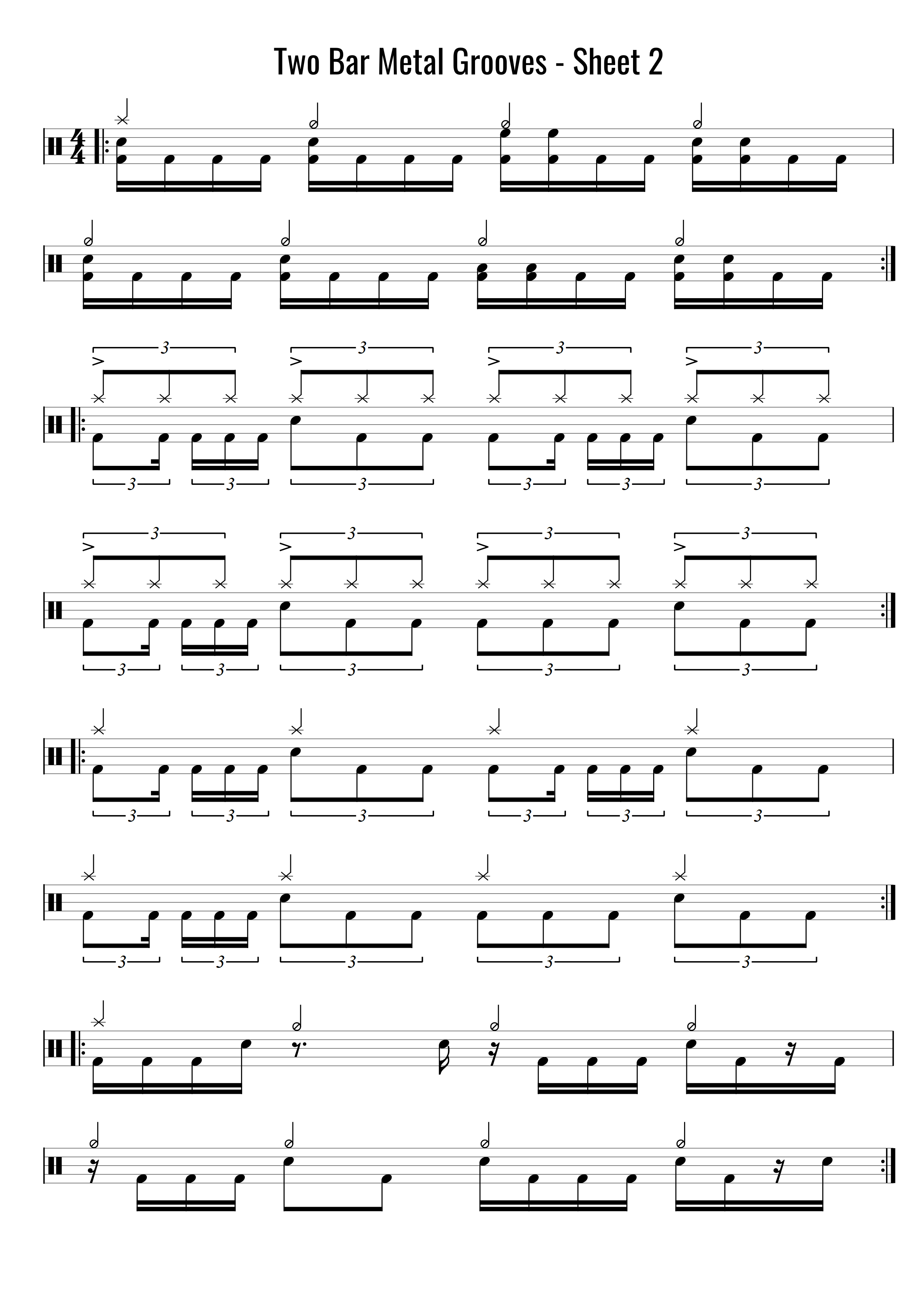 Two Bar Metal Grooves – Sheet 2