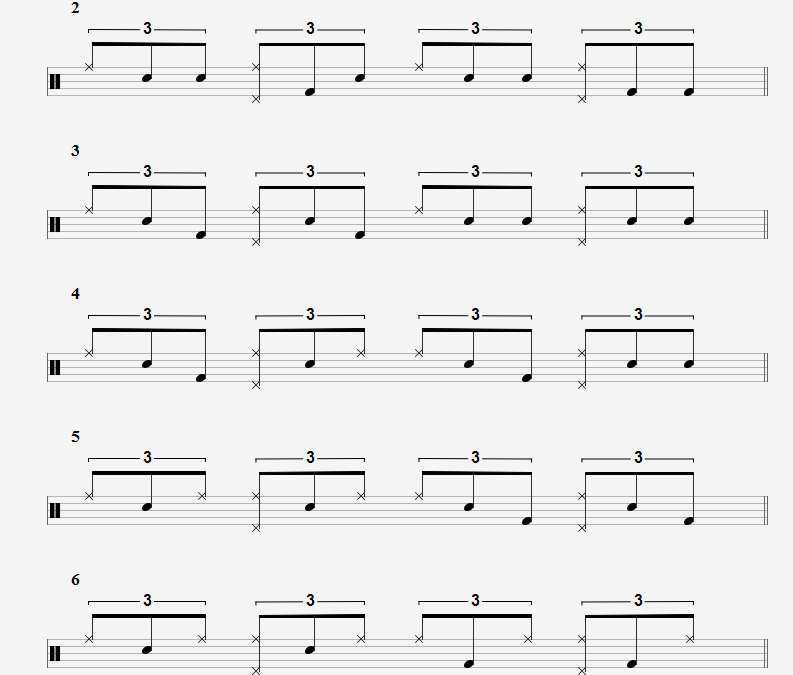 7 jazz drum patterns with 3 and 4 way co ordination sheets learn drums for free