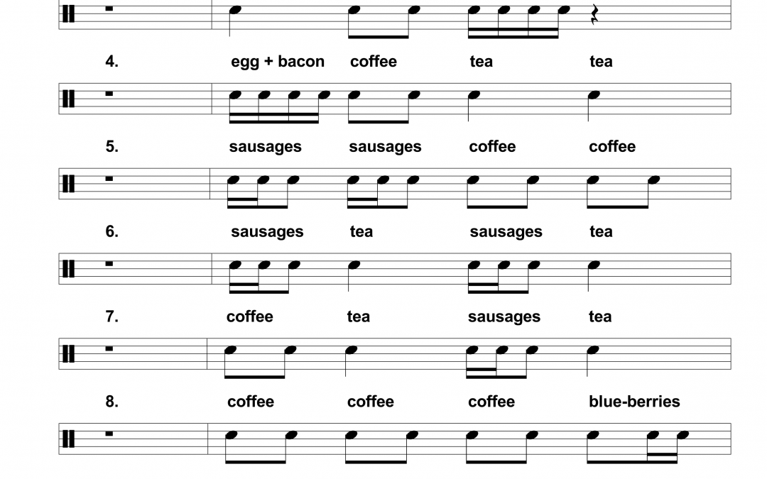 10 Breakfast Snare Drum Exercises Phonetic Rhythms Learn Drums For Free