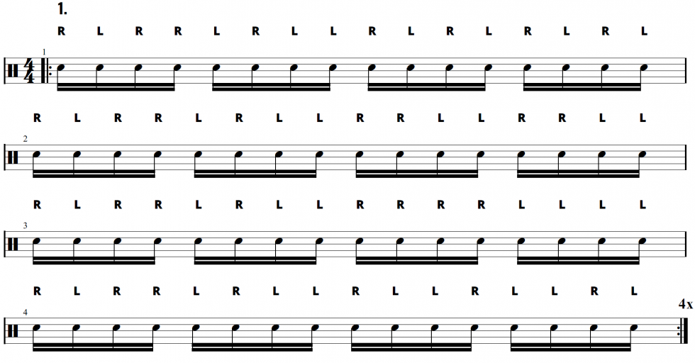 Intermediate Drum WarmUp Part 1 Learn Drums For Free