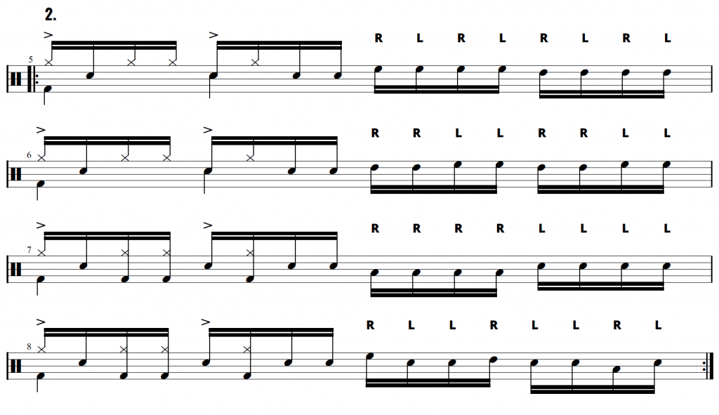 ex2 - intermediate drum warm-up