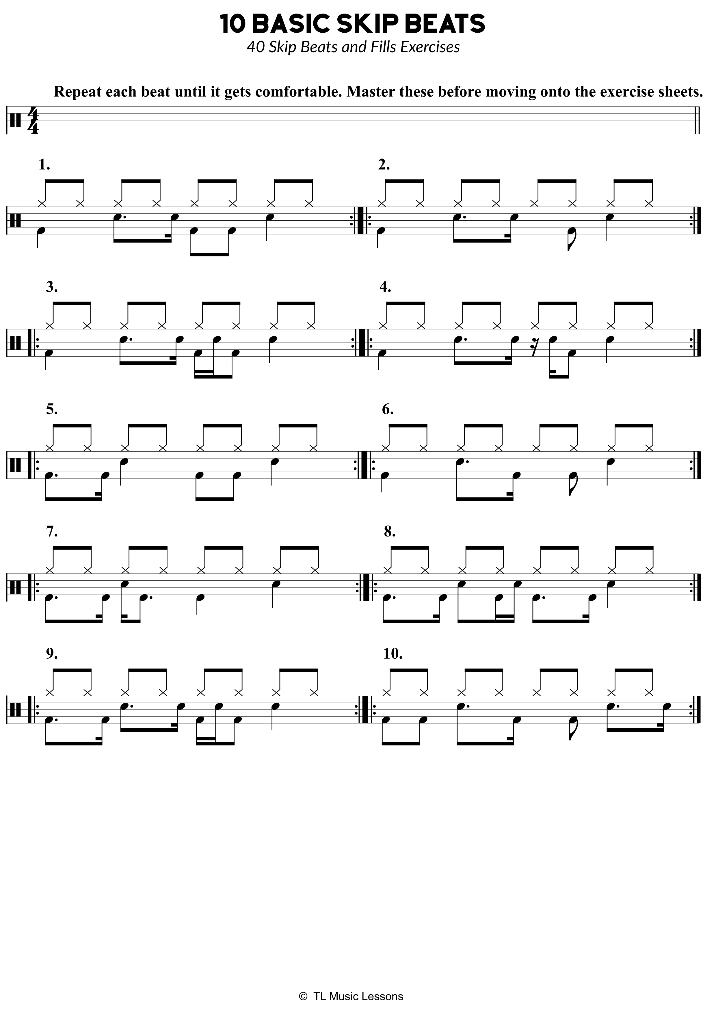 10 Basic Hip Hop and Funk Skip Beats