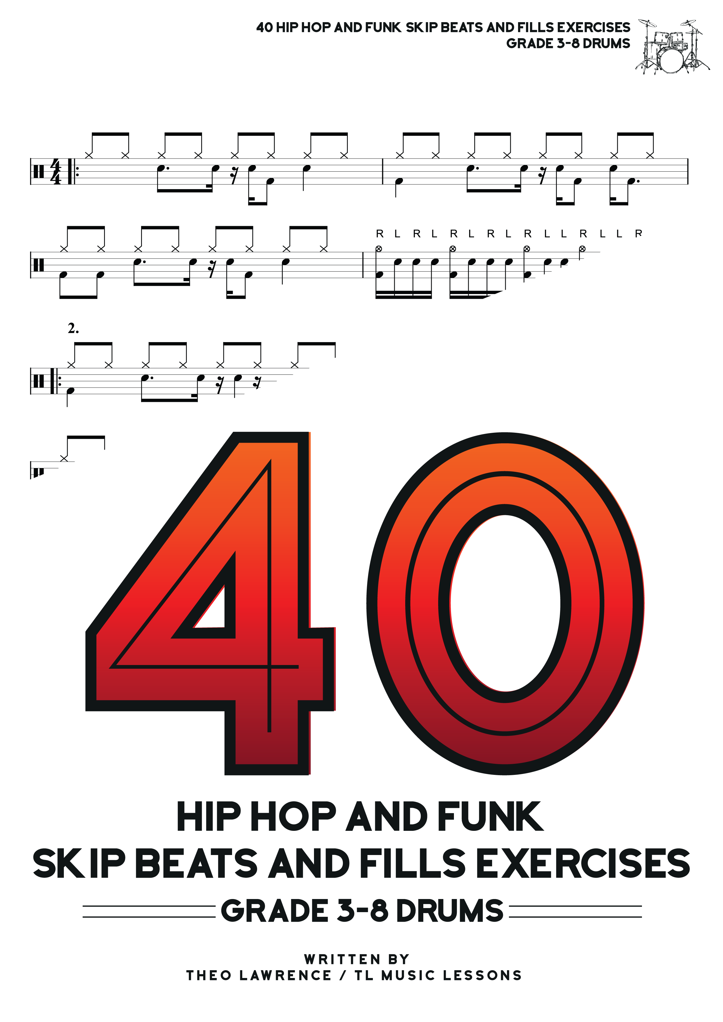 40 Hip Hop and Funk Skip Beats and Fills Exercises ebook – Grades 3-8