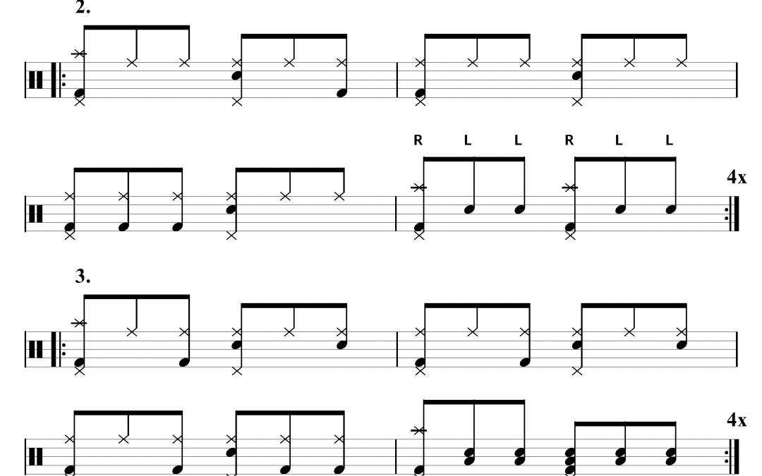 Drum Beats and Drum Fills in 6/8 time signature - Sheet 3 Inside the book